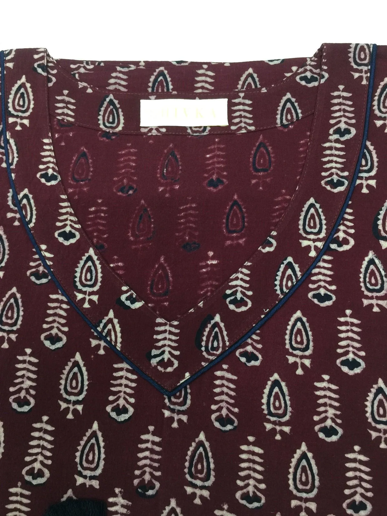 Indian Print Cotton Kaftan