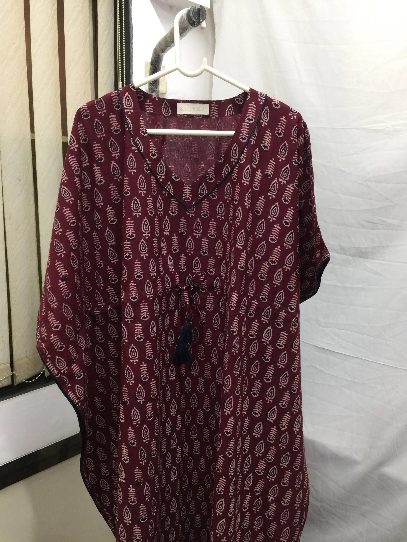 Indian Print Cotton Kaftan