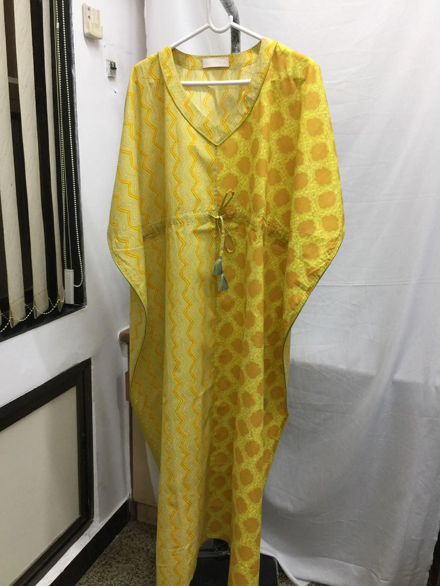 Indian Print Cotton Kaftan