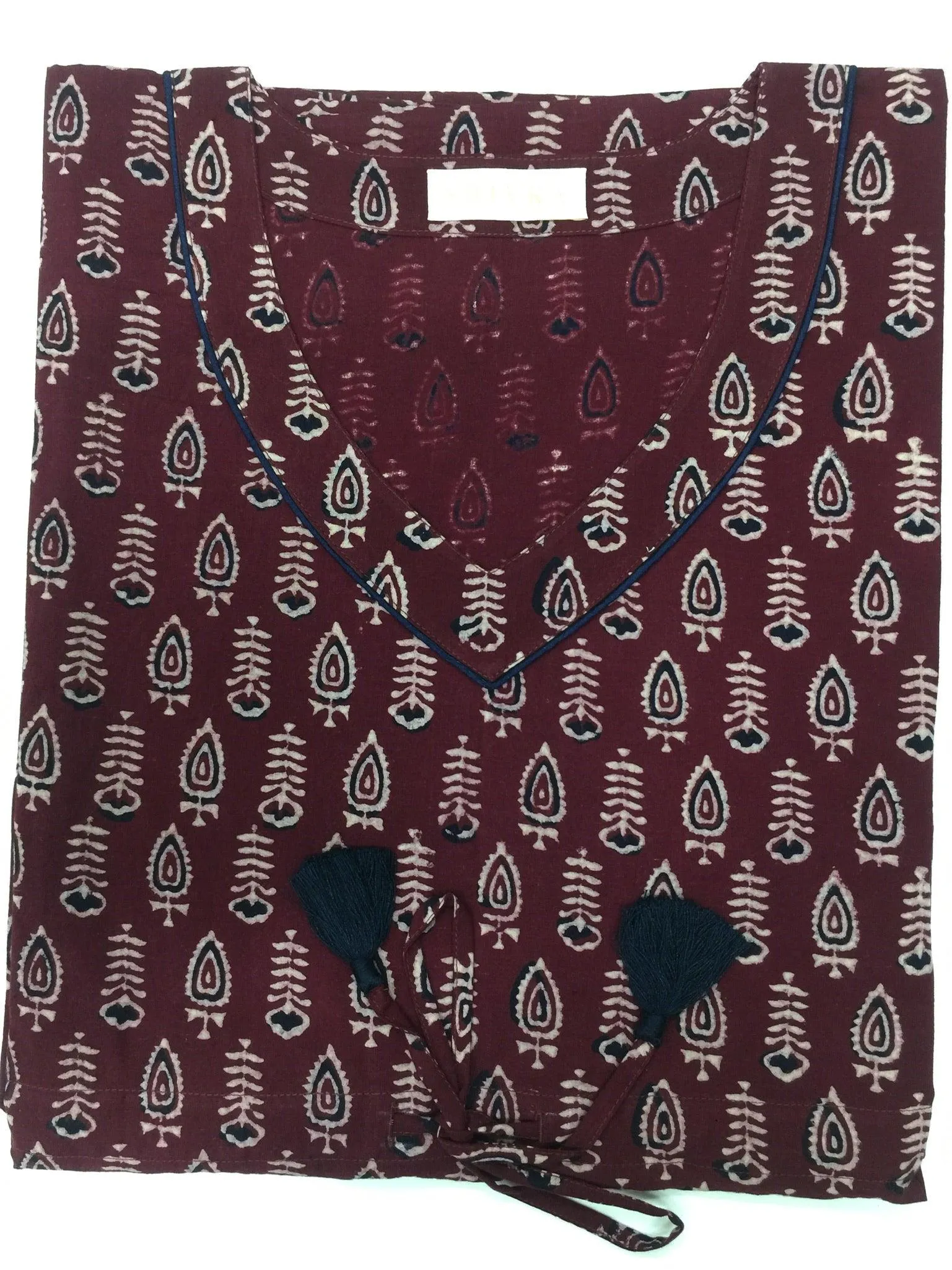 Indian Print Cotton Kaftan