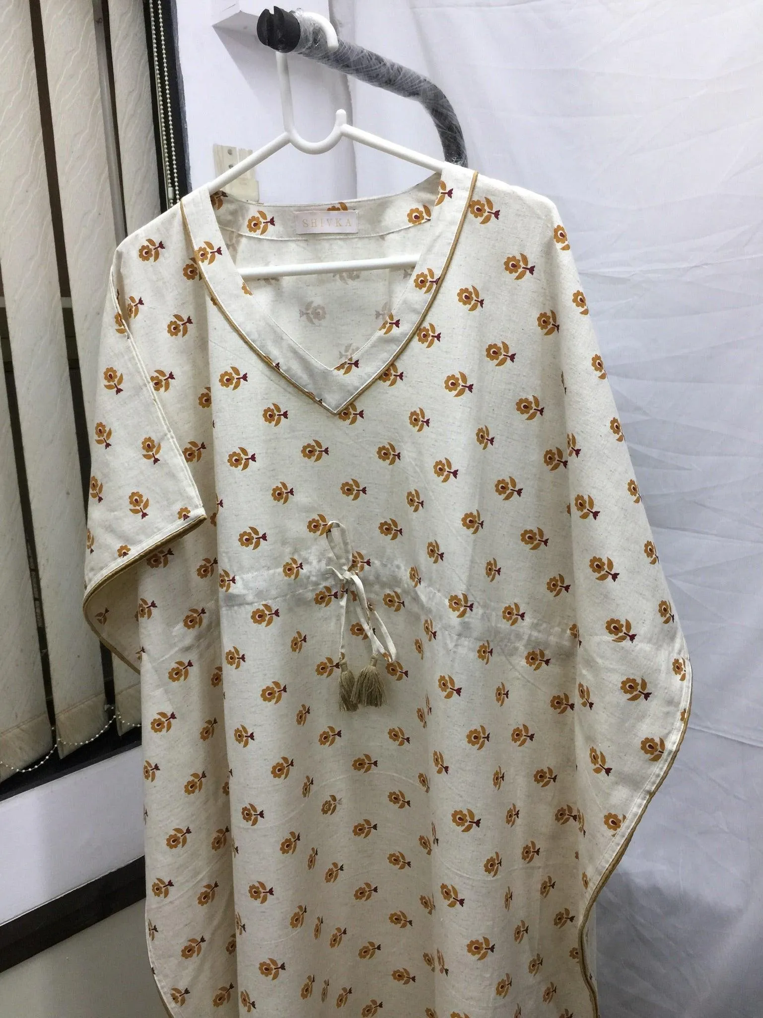 Indian Print Cotton Kaftan