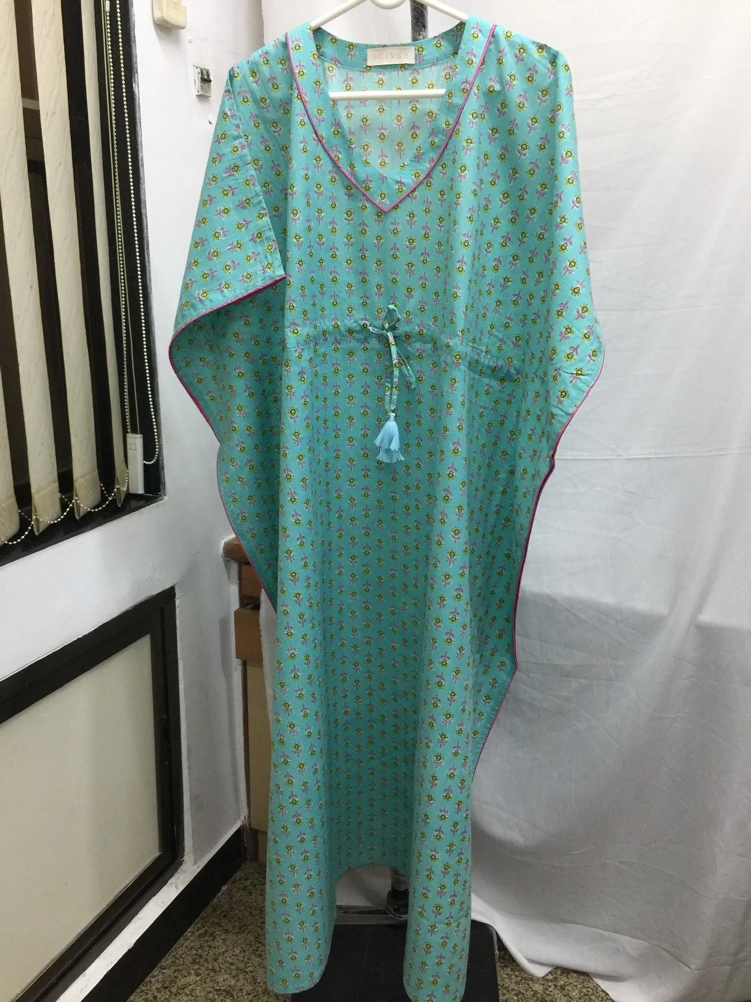 Indian Print Cotton Kaftan