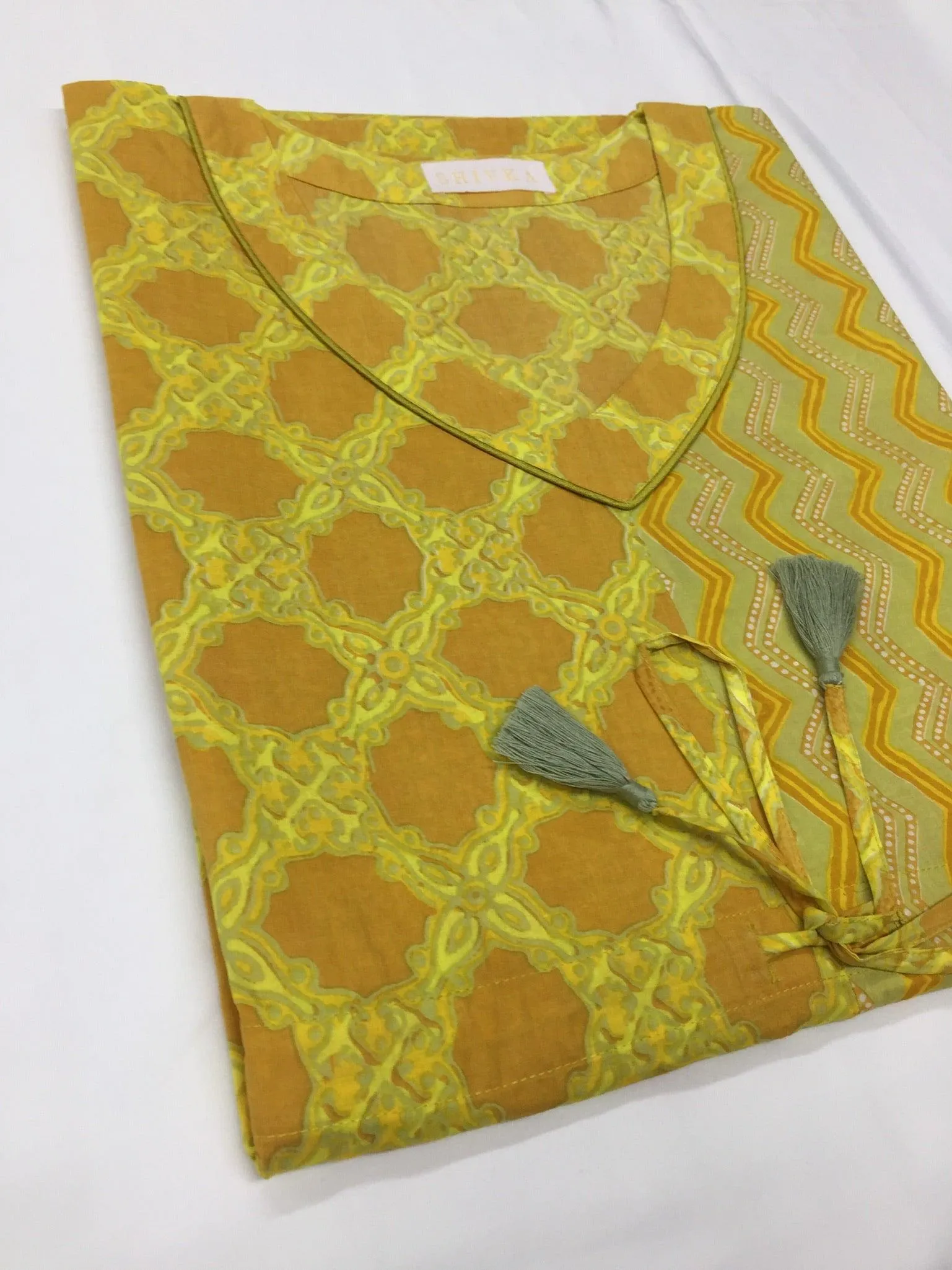 Indian Print Cotton Kaftan