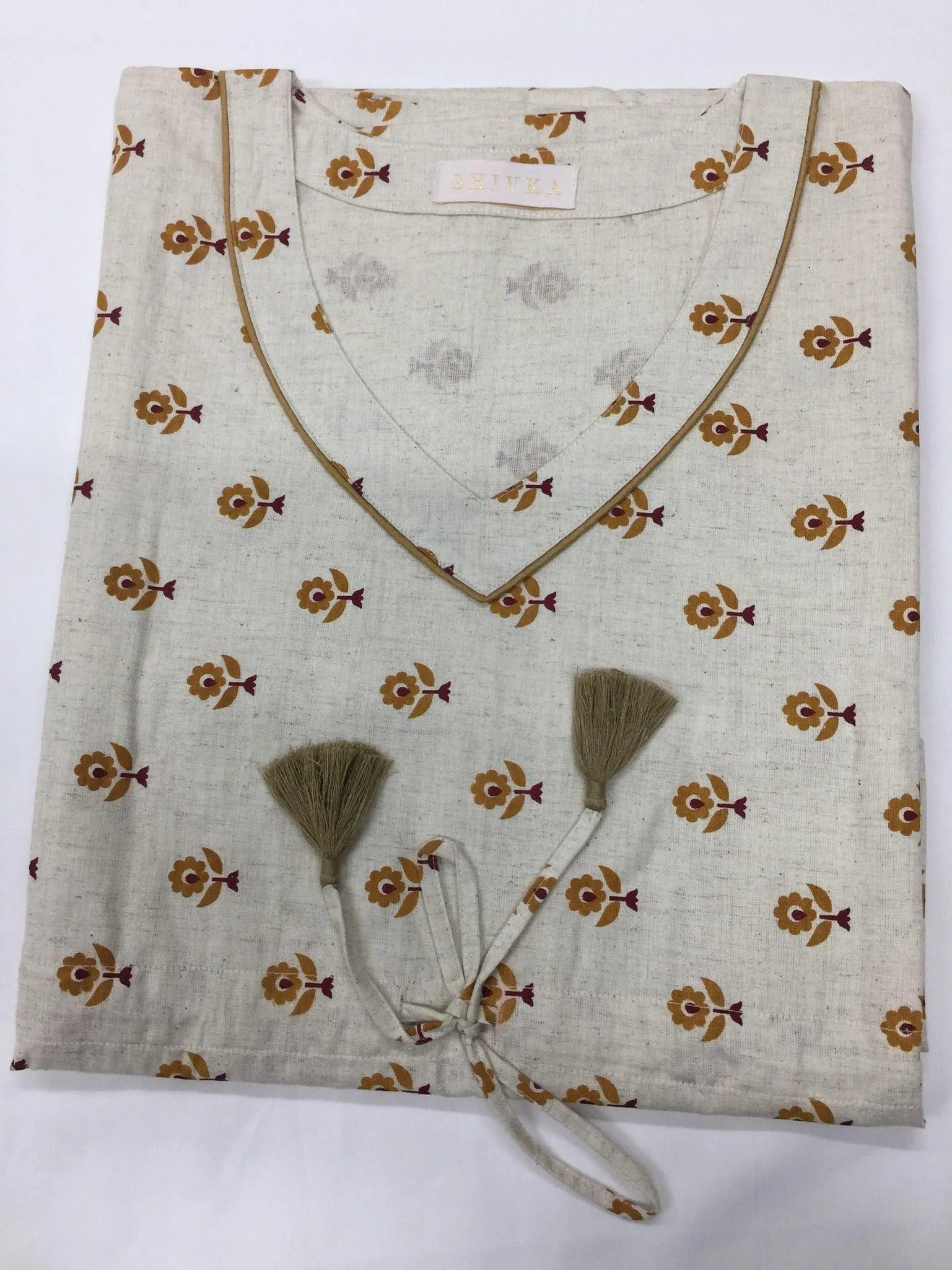 Indian Print Cotton Kaftan