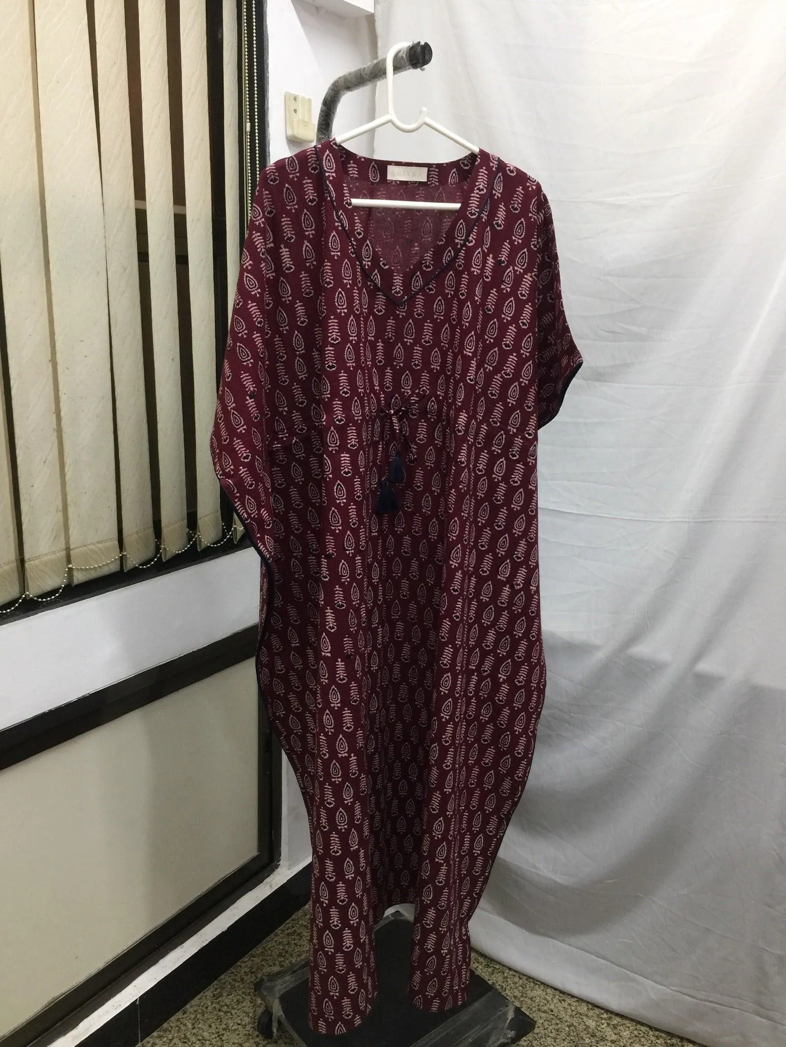 Indian Print Cotton Kaftan