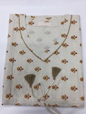 Indian Print Cotton Kaftan