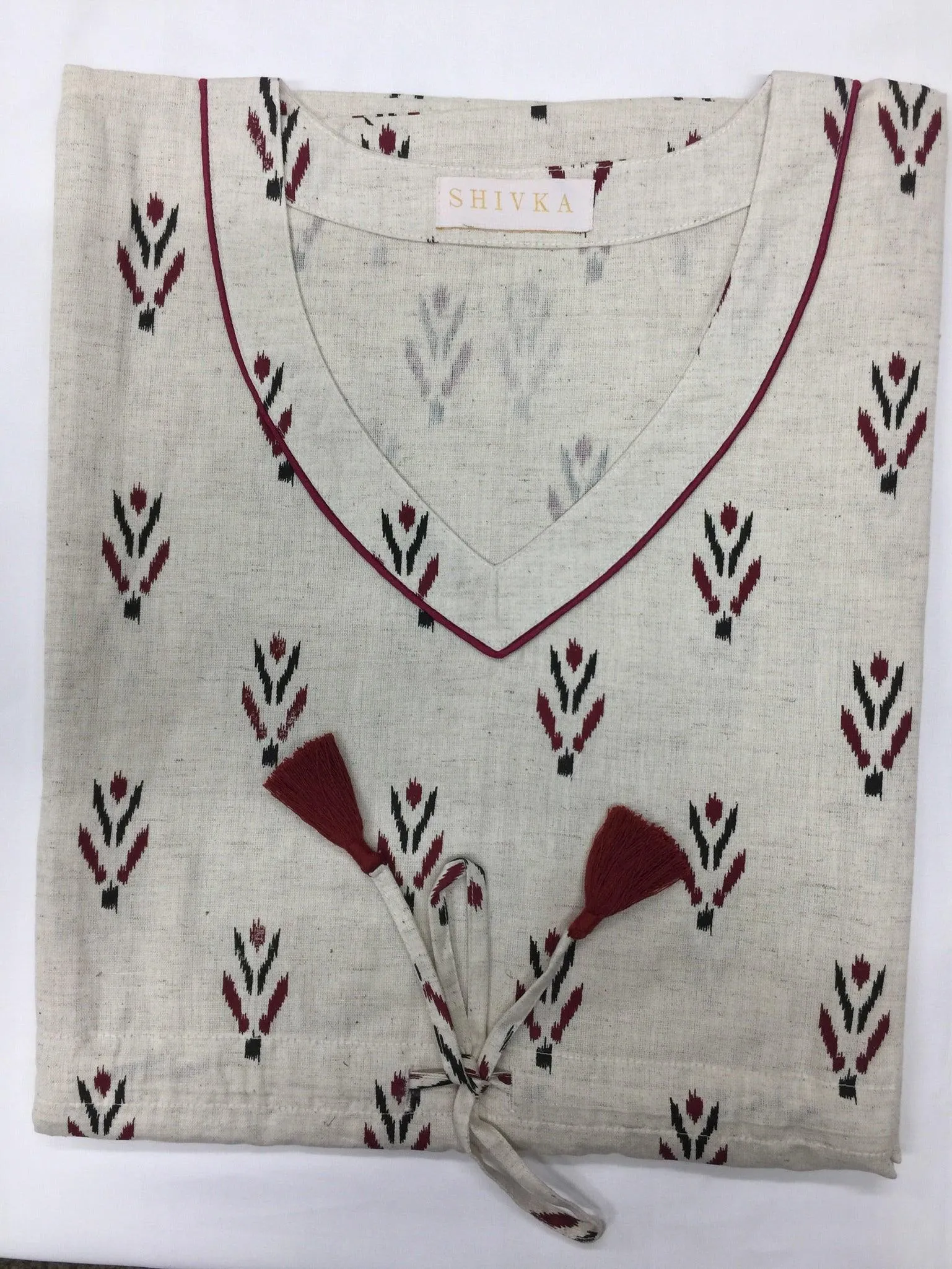 Indian Print Cotton Kaftan