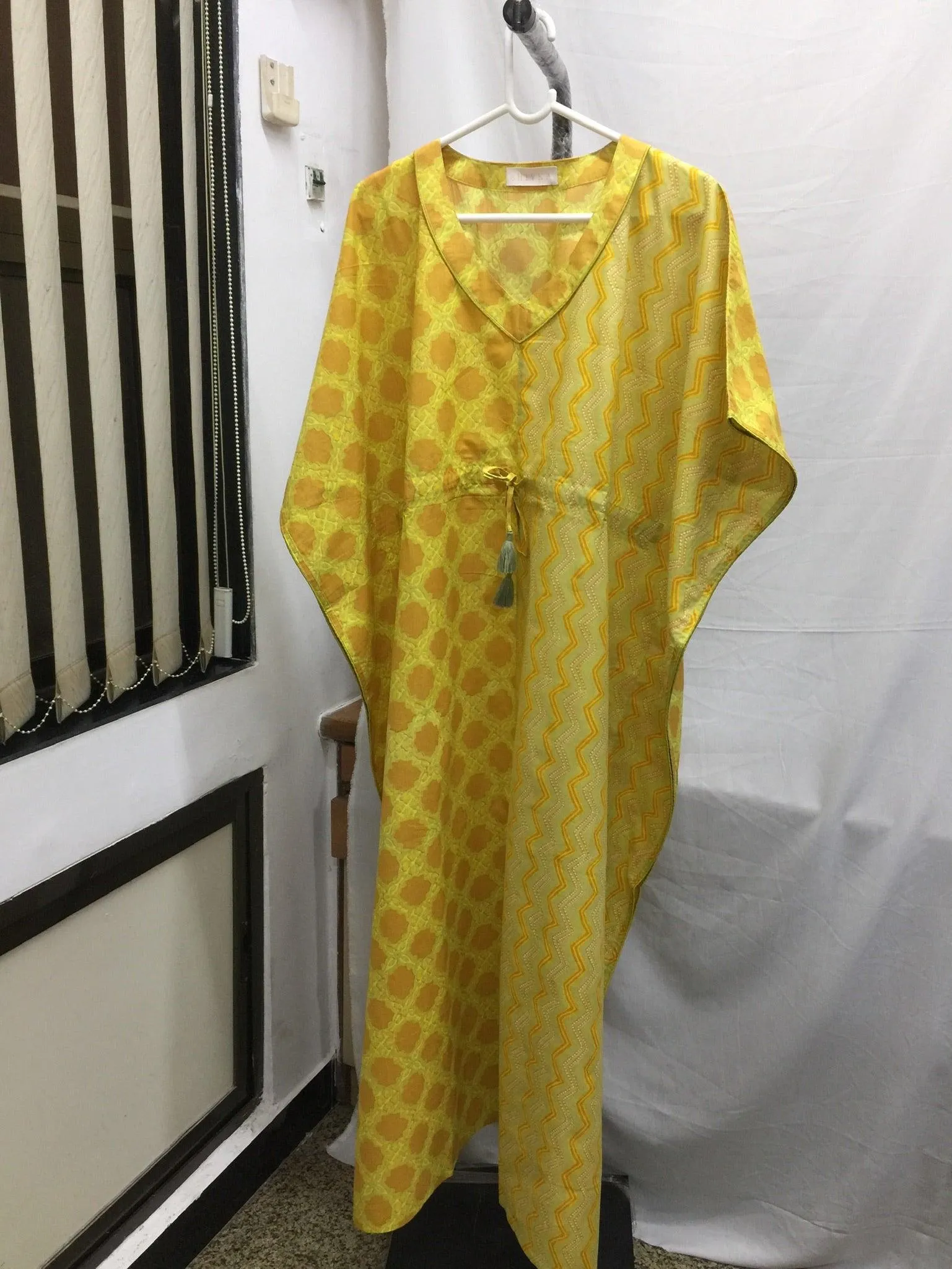 Indian Print Cotton Kaftan