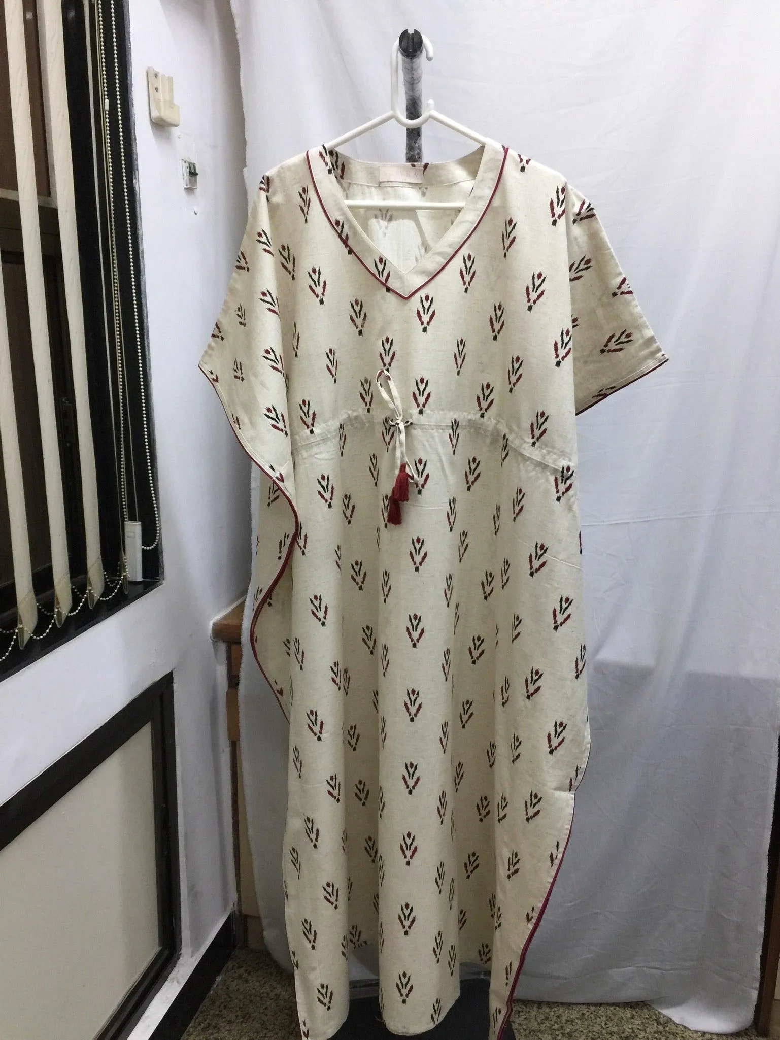 Indian Print Cotton Kaftan