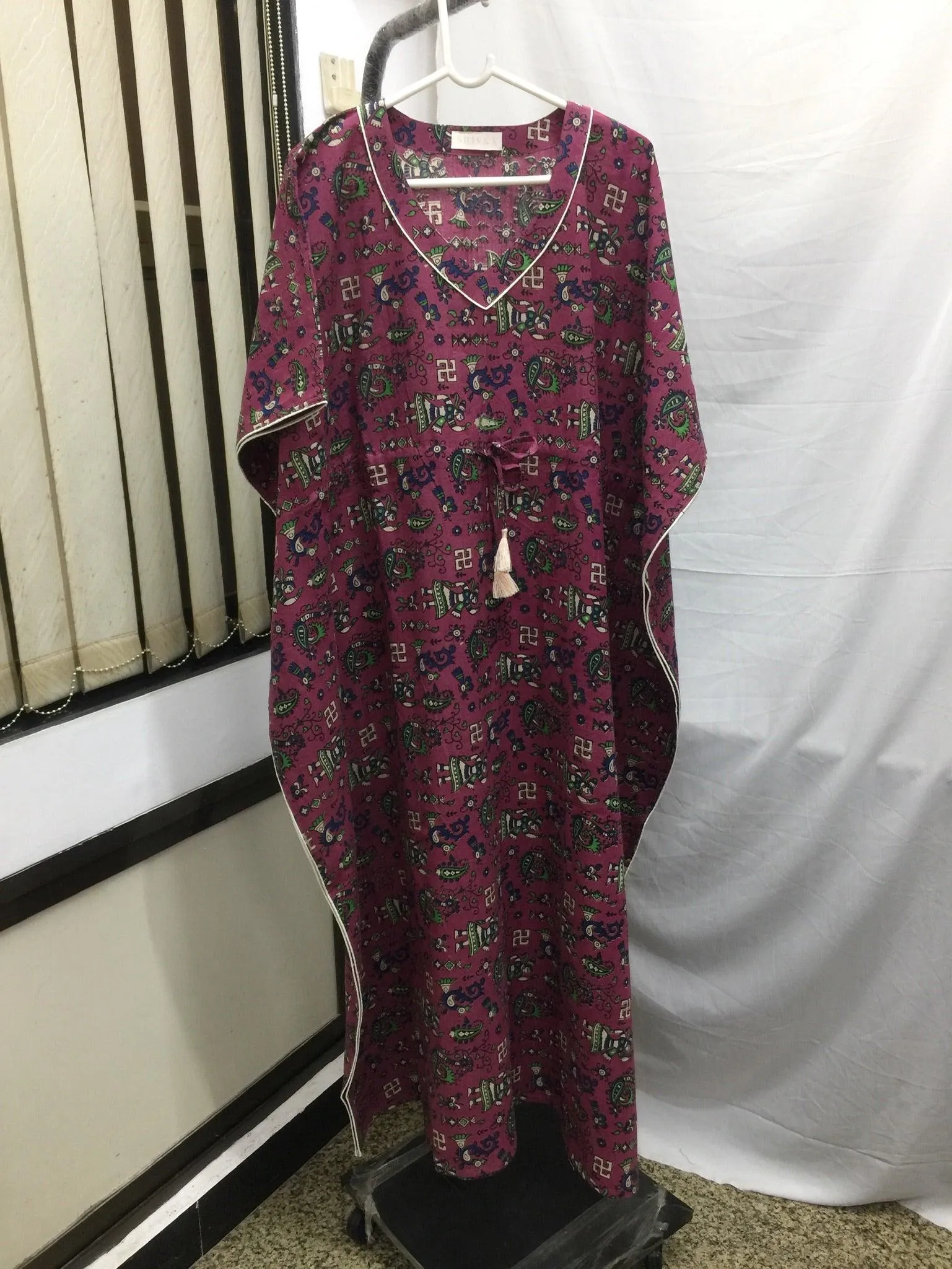 Indian Print Cotton Kaftan