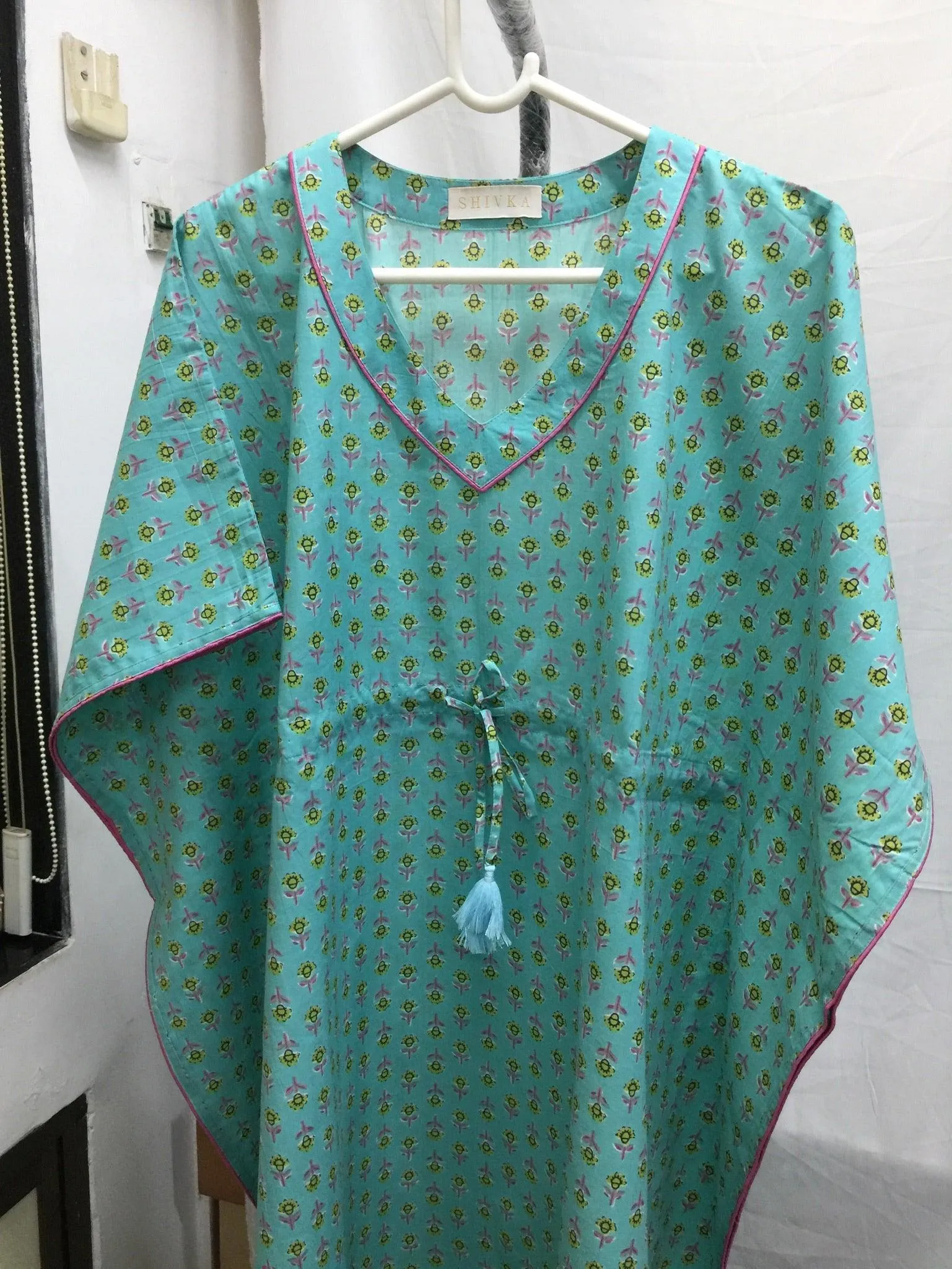 Indian Print Cotton Kaftan