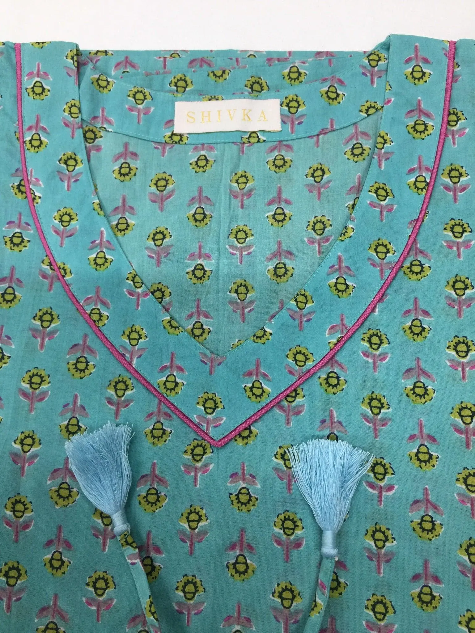 Indian Print Cotton Kaftan