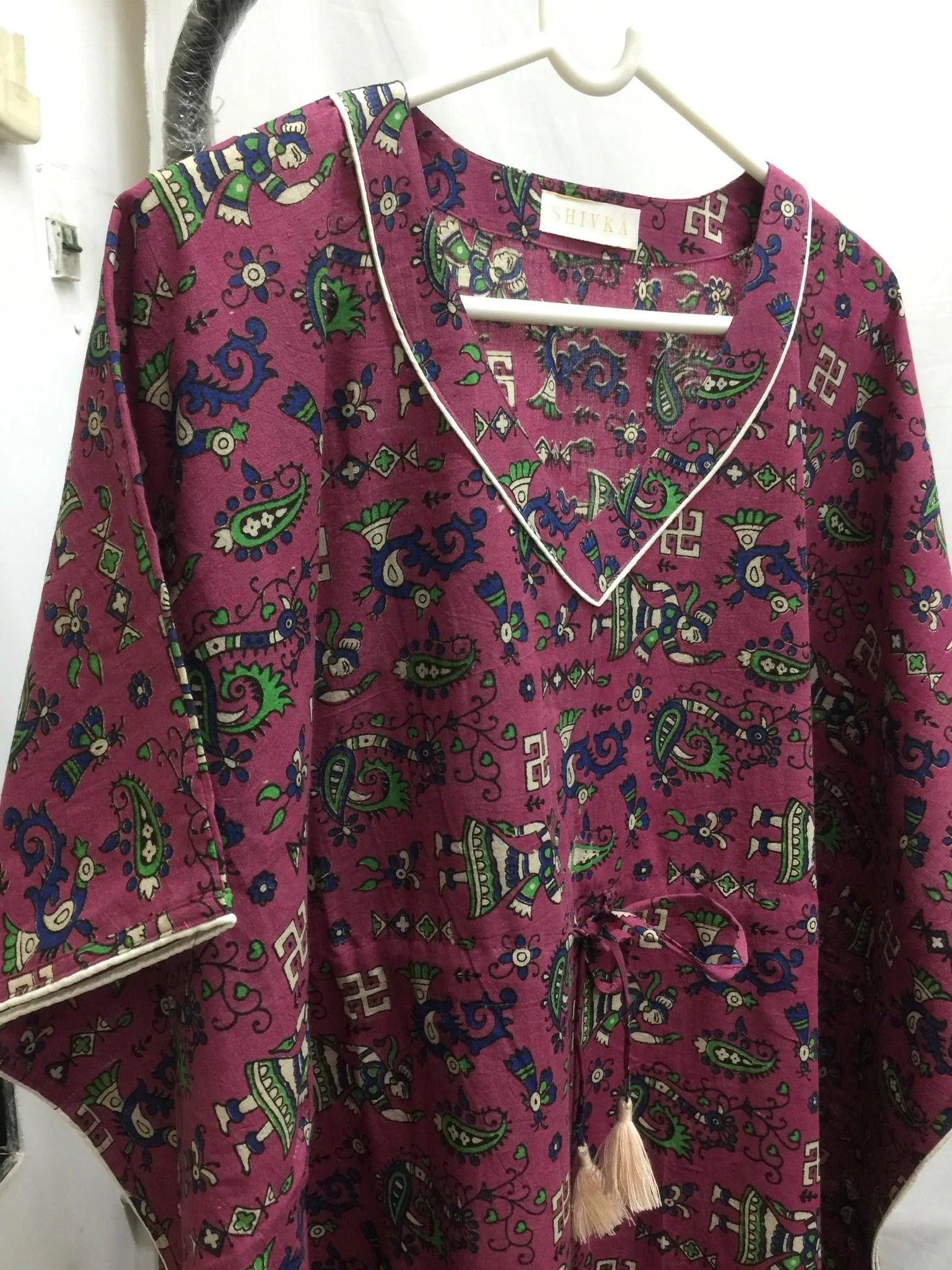 Indian Print Cotton Kaftan