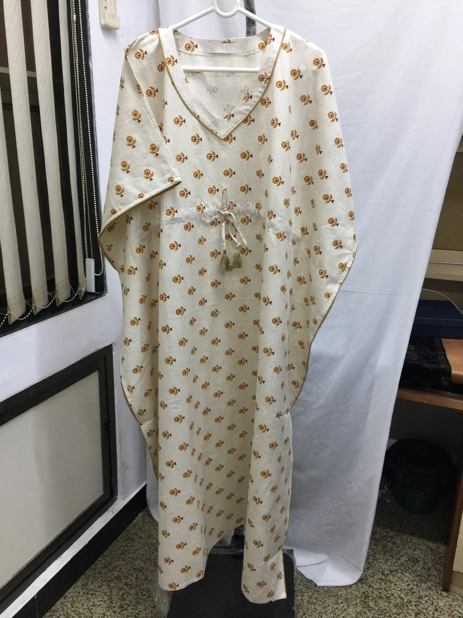 Indian Print Cotton Kaftan