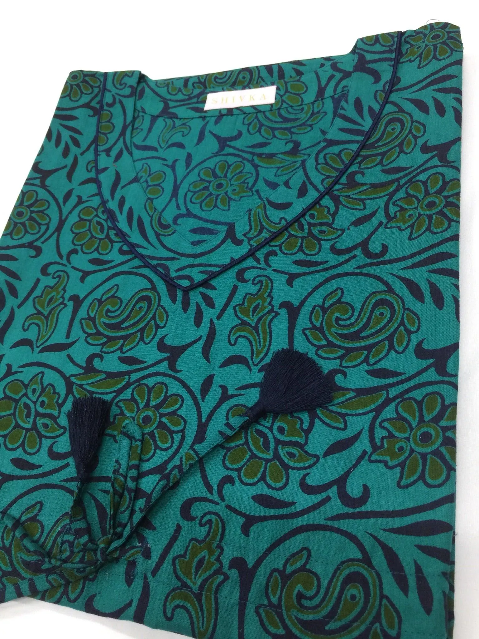 Indian Print Cotton Kaftan