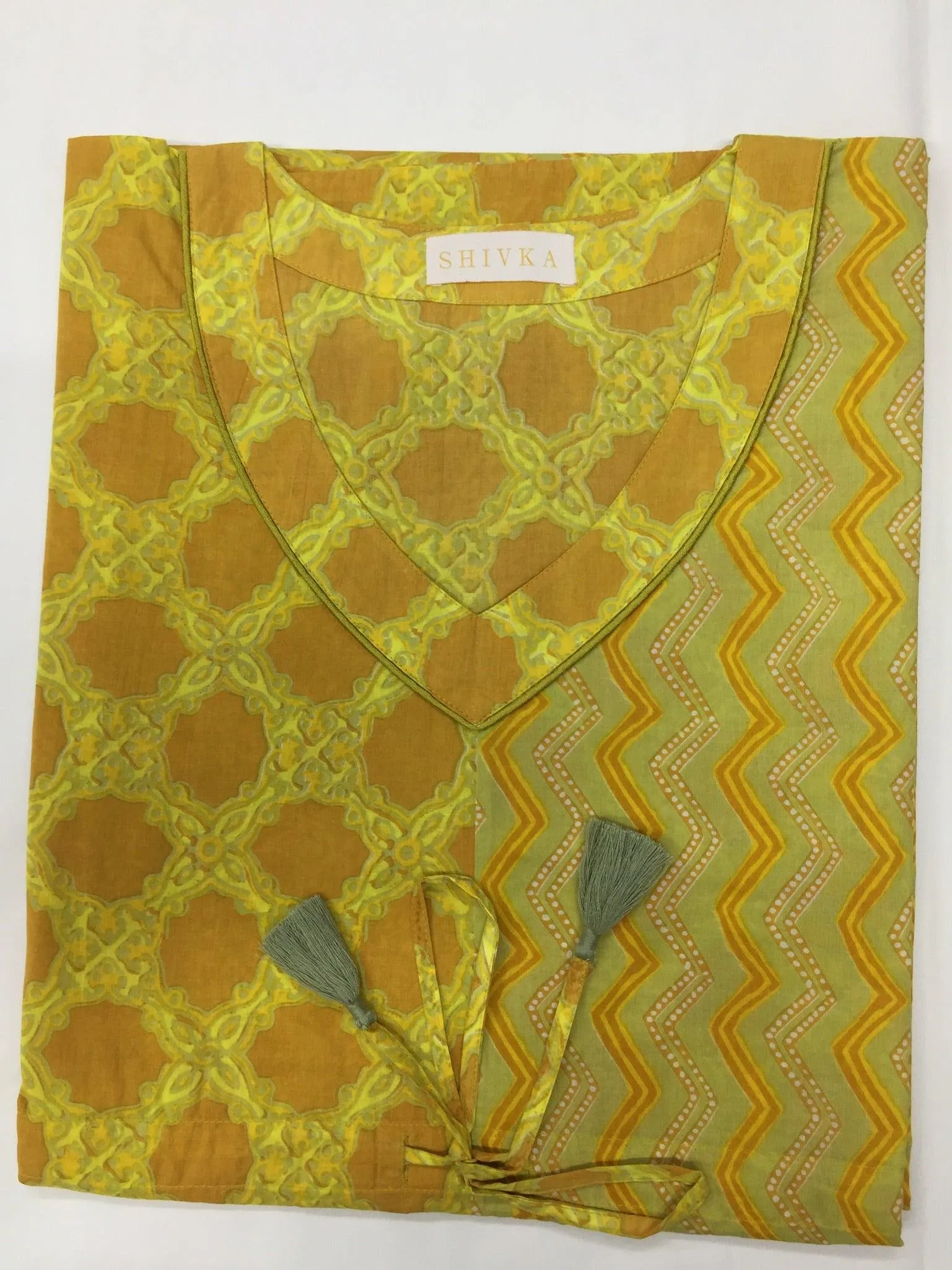 Indian Print Cotton Kaftan