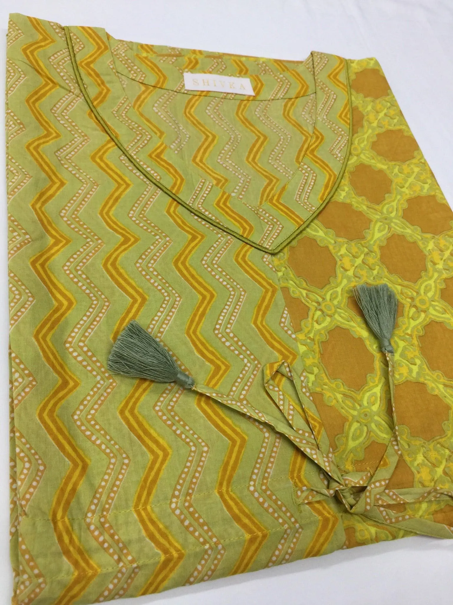 Indian Print Cotton Kaftan