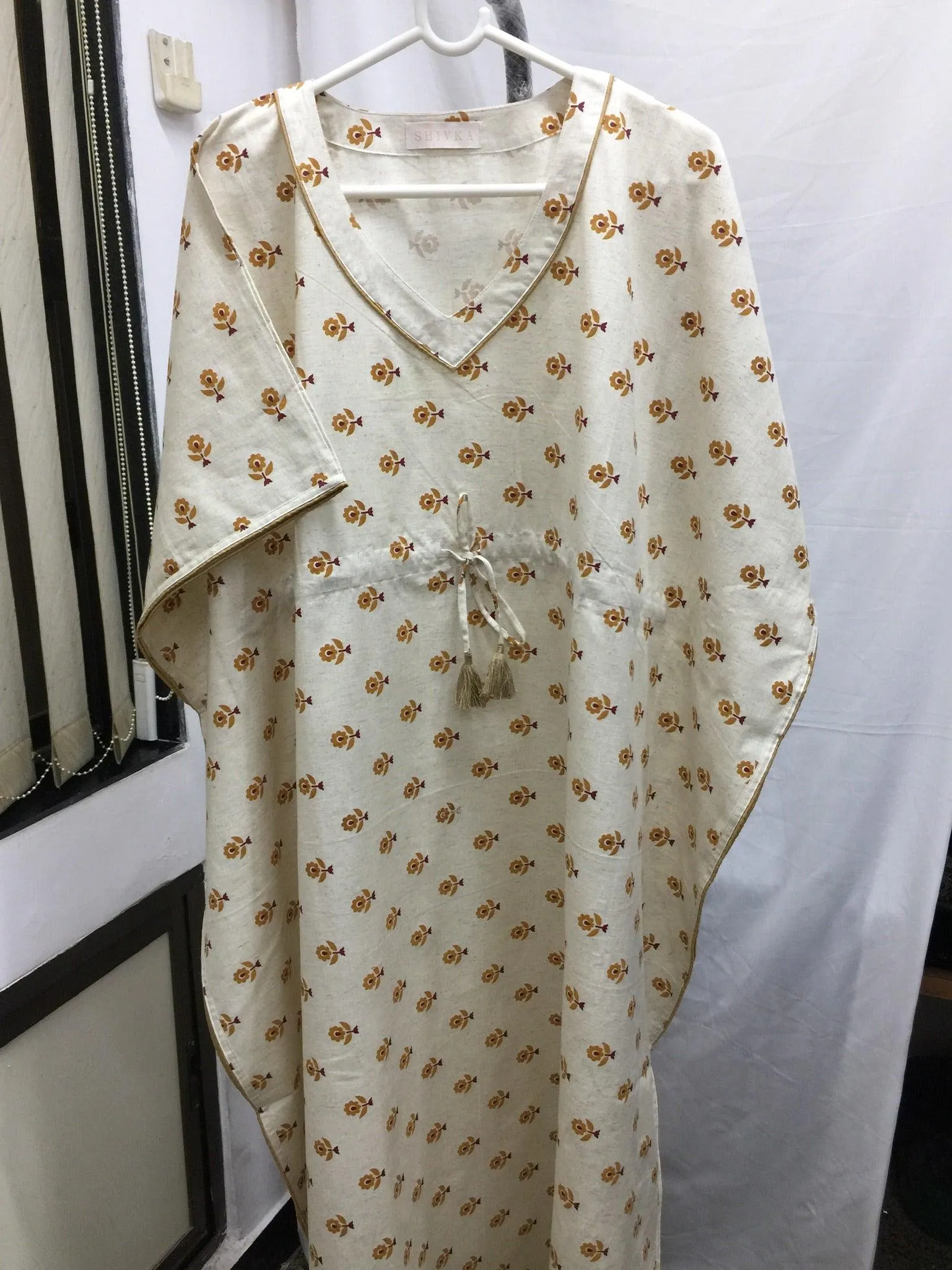 Indian Print Cotton Kaftan