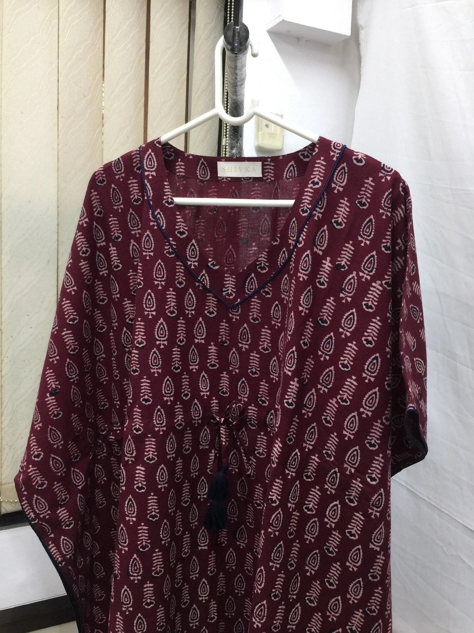 Indian Print Cotton Kaftan