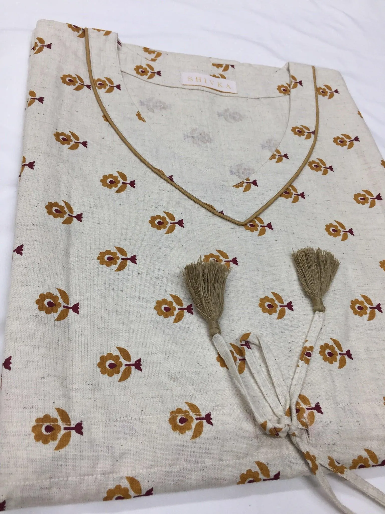 Indian Print Cotton Kaftan