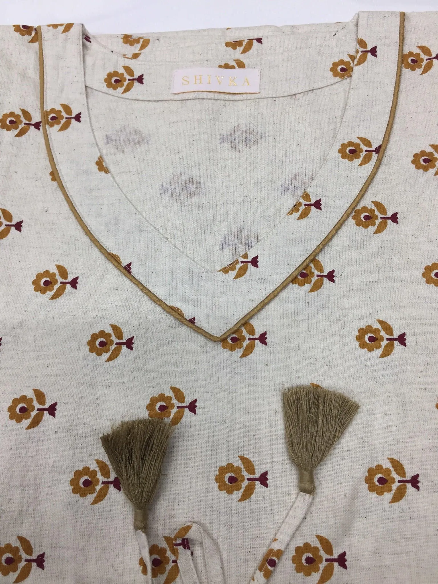 Indian Print Cotton Kaftan