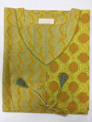 Indian Print Cotton Kaftan
