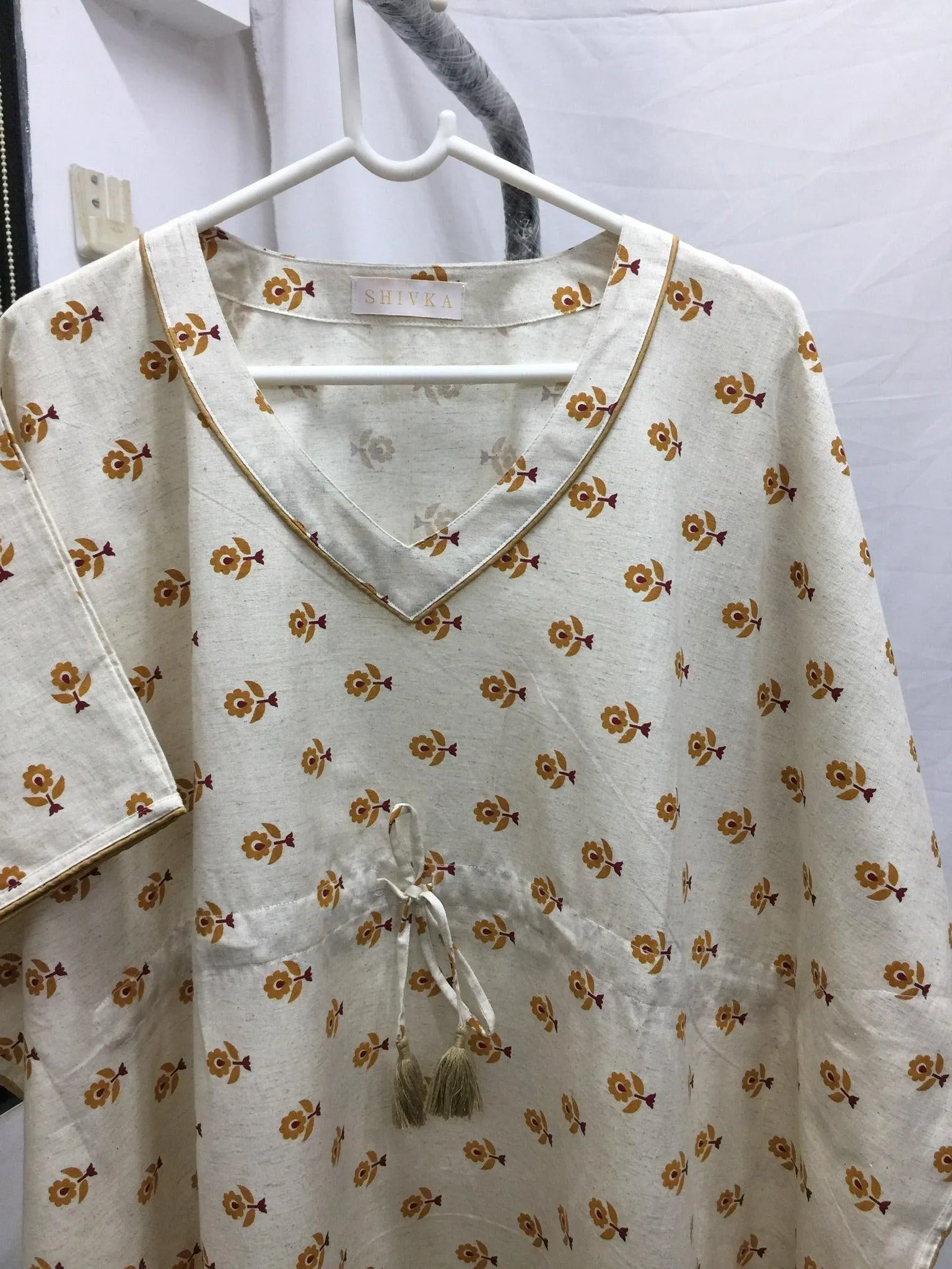 Indian Print Cotton Kaftan