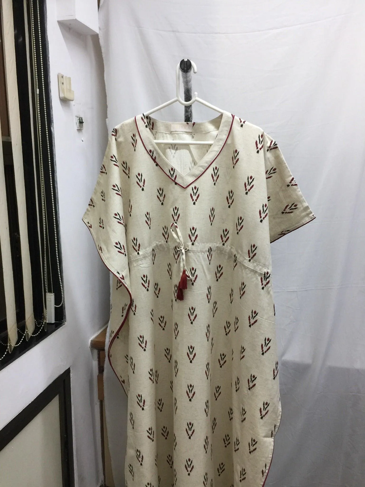 Indian Print Cotton Kaftan