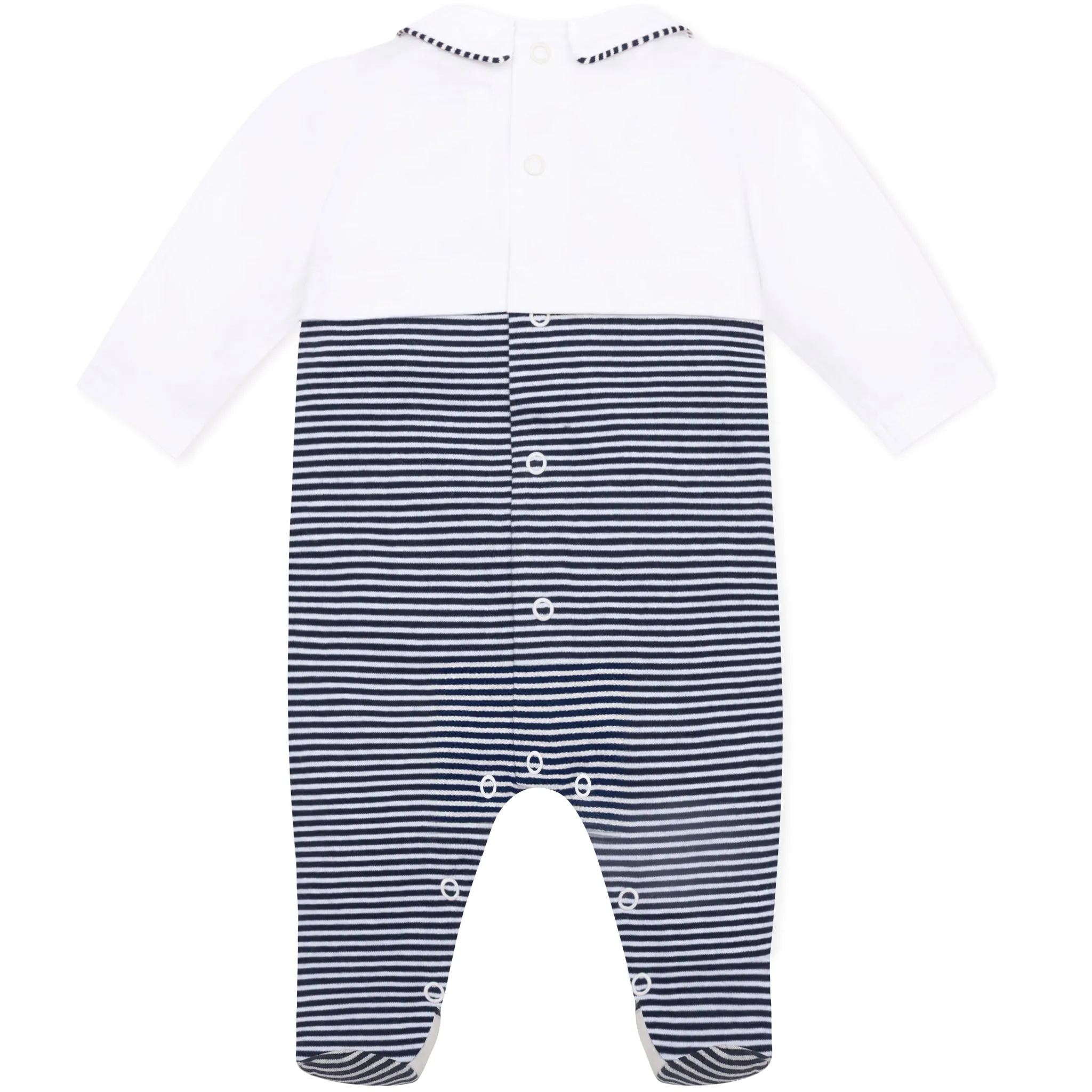 Jasper Navy Boys Teddy Babygrow and Hat