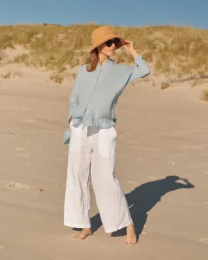 Kim - Linen Trousers in White