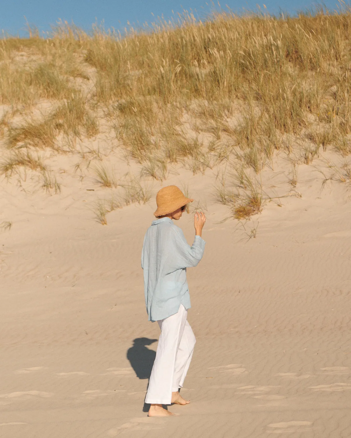 Kim - Linen Trousers in White
