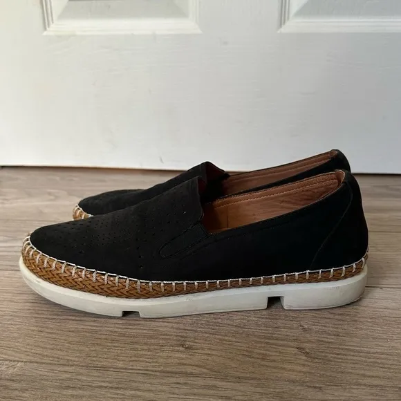 L’Amour Des Pieds Stazzema Black Nubuck Leather Slip On Shoe