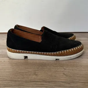 L’Amour Des Pieds Stazzema Black Nubuck Leather Slip On Shoe