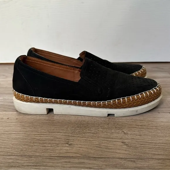 L’Amour Des Pieds Stazzema Black Nubuck Leather Slip On Shoe