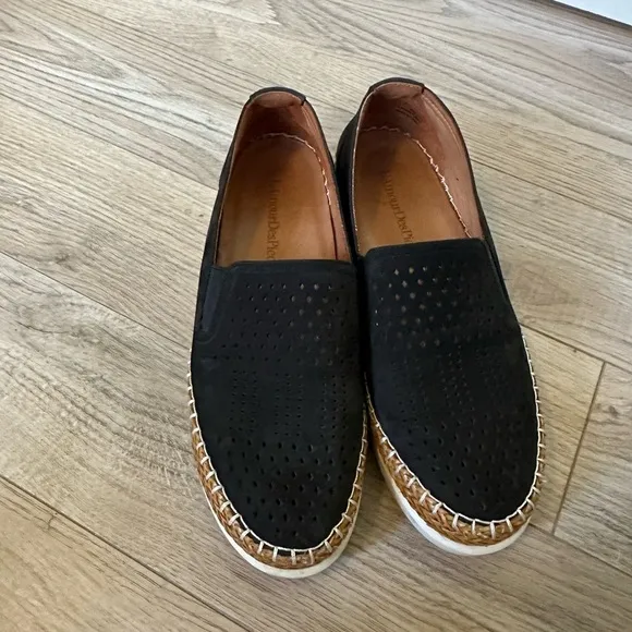 L’Amour Des Pieds Stazzema Black Nubuck Leather Slip On Shoe