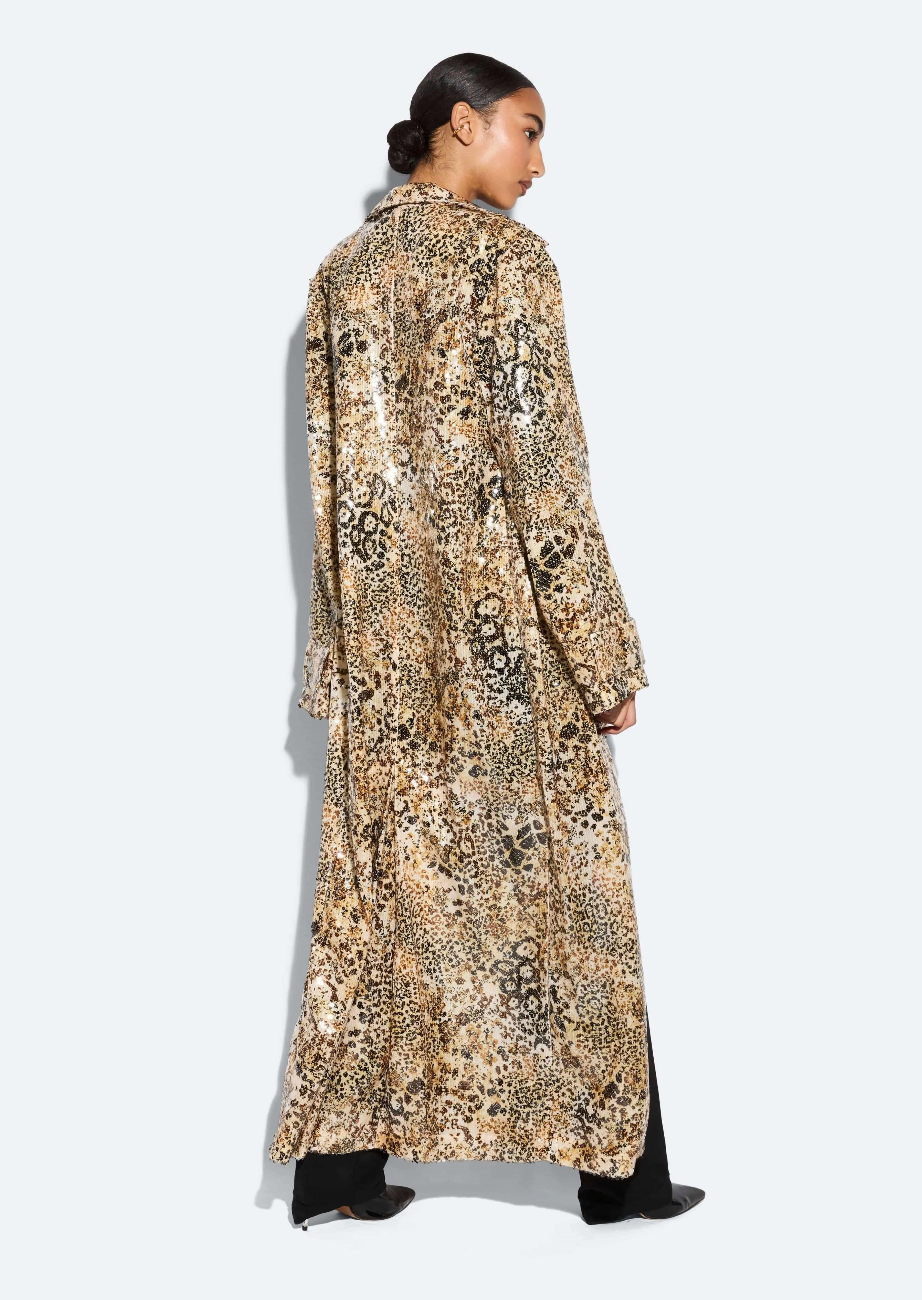 Leopard Sequin Coat