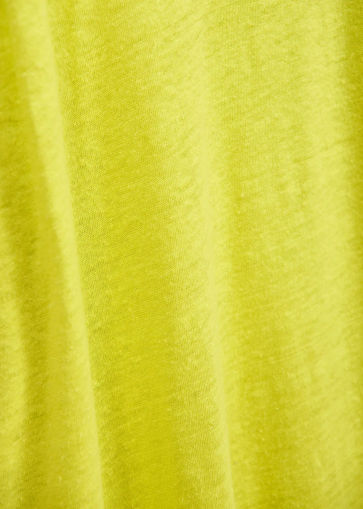 Lime green linen sleeveless T-shirt
