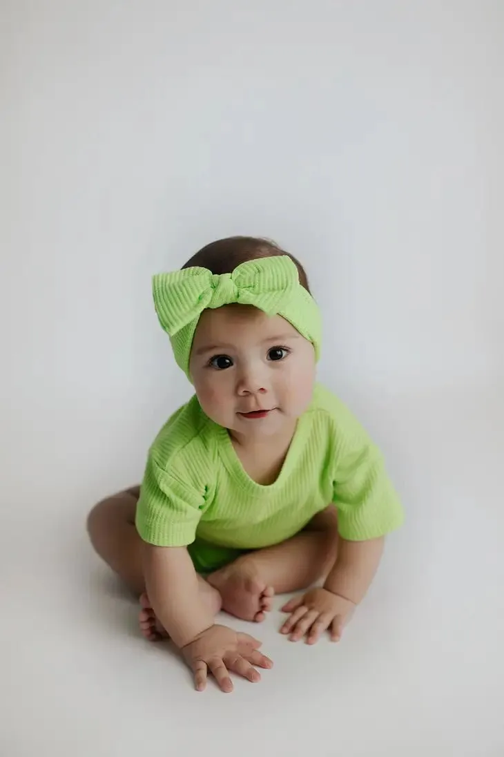 Lime Green Summer Waffle 3 Piece Set
