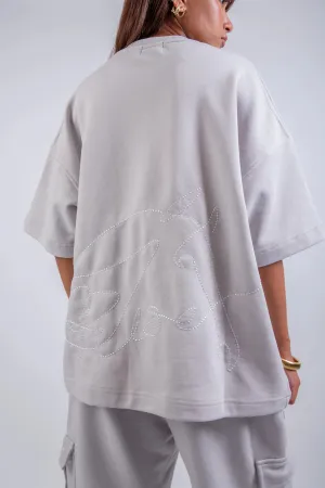 Limited Edition Short & Short Sleeve T-shirt Silver Set