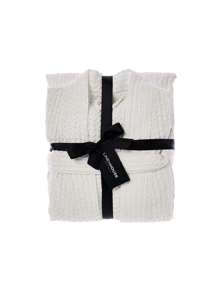 Linen House Keaton Bathrobe One Size Fits Most