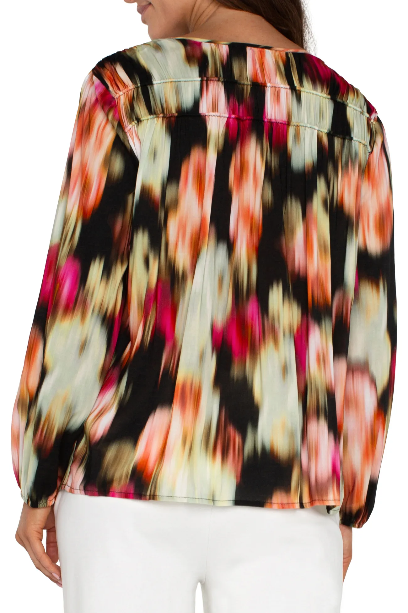 Liverpool Star Ruby Floral Long Sleeve Blouse