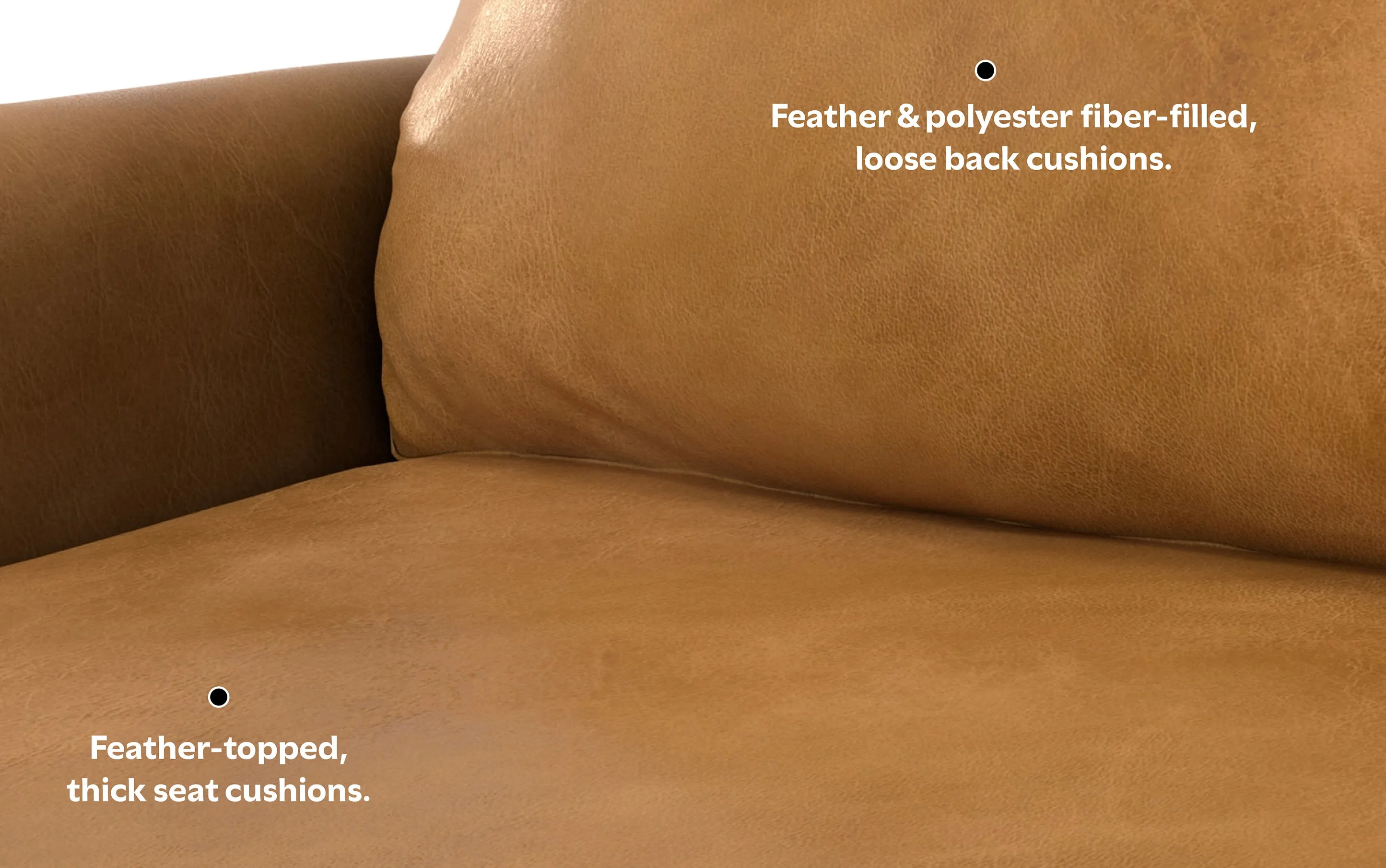 Livingston 90-inch Sofa in Genuine Leather