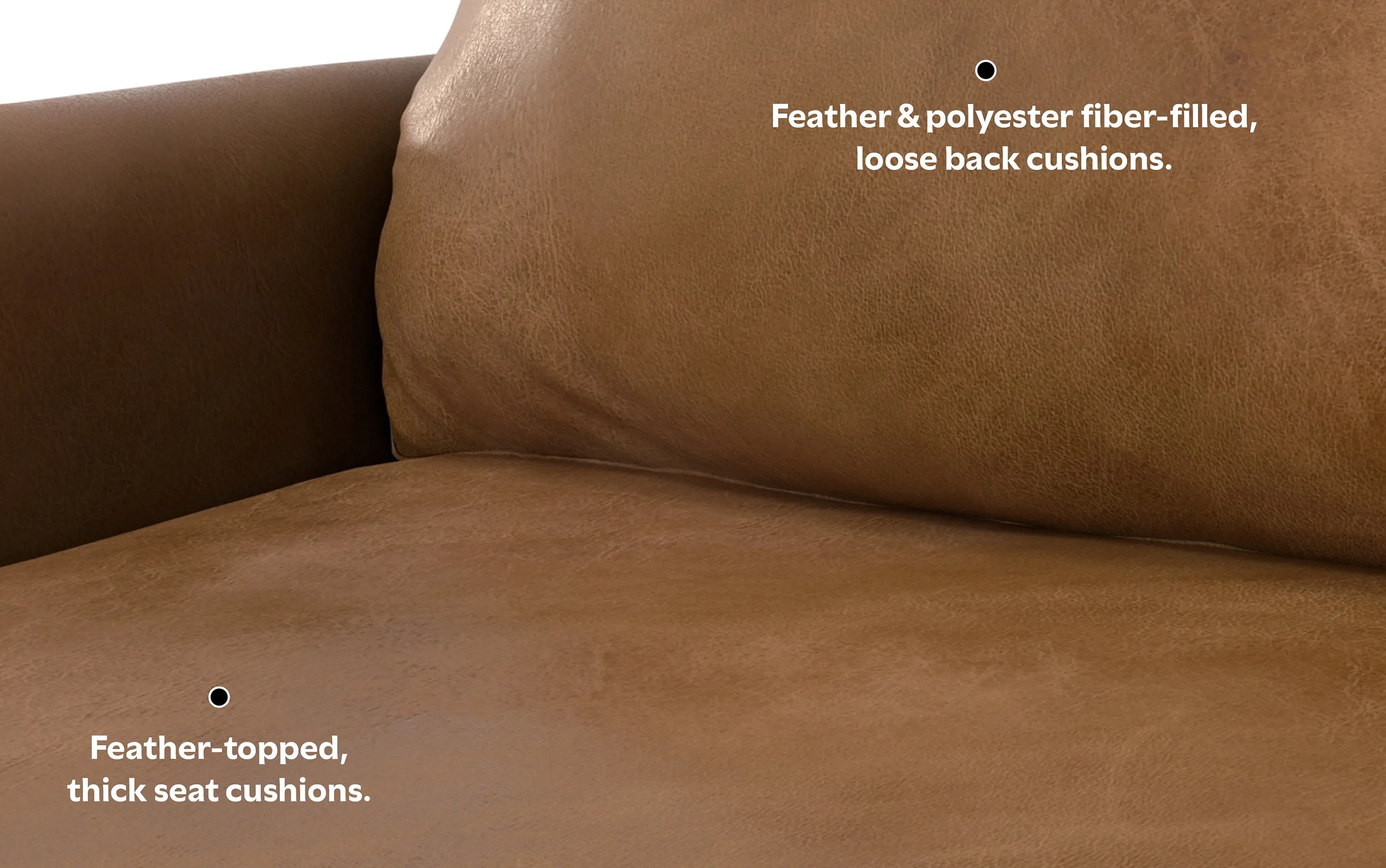 Livingston 90-inch Sofa in Genuine Leather