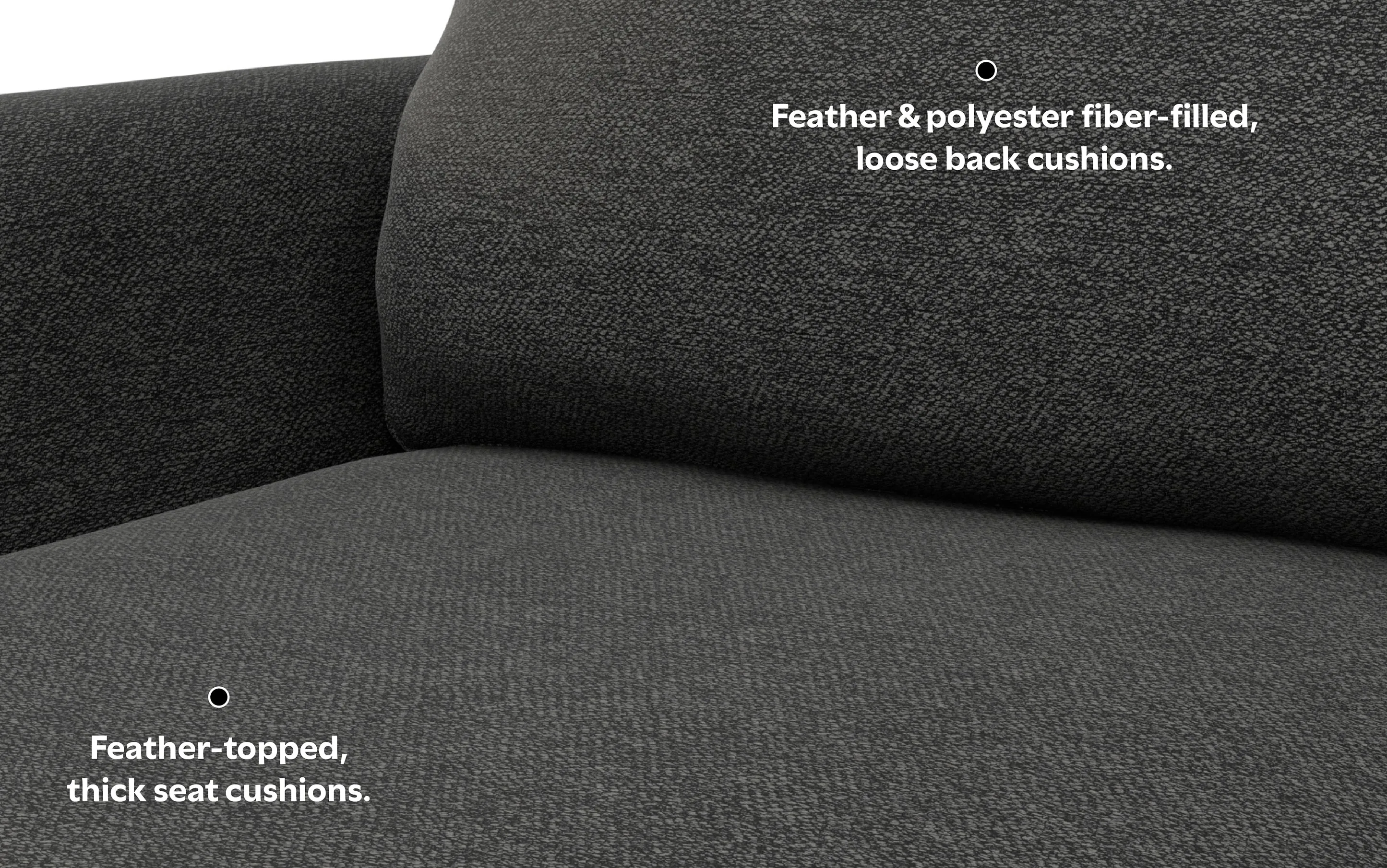 Livingston 90-inch Sofa in Woven-Blend Fabric