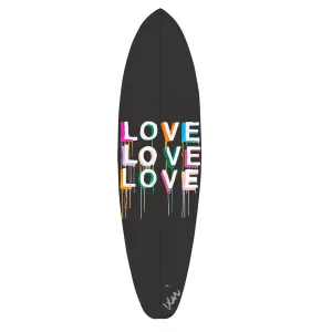 Love On Repeat Black Surfboard
