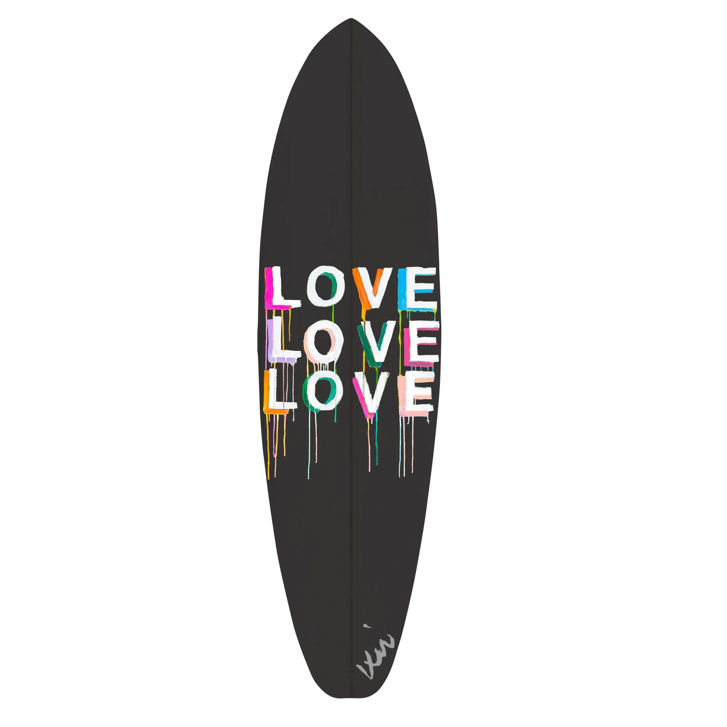 Love On Repeat Black Surfboard