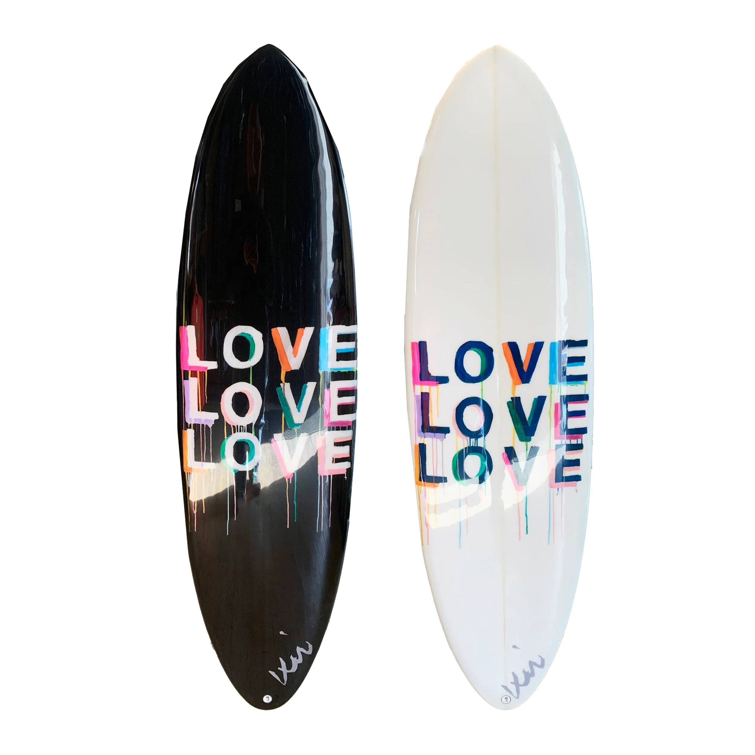 Love On Repeat Black Surfboard