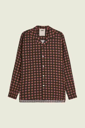 Lumo Viscose Long Sleeve Shirt | Coffee
