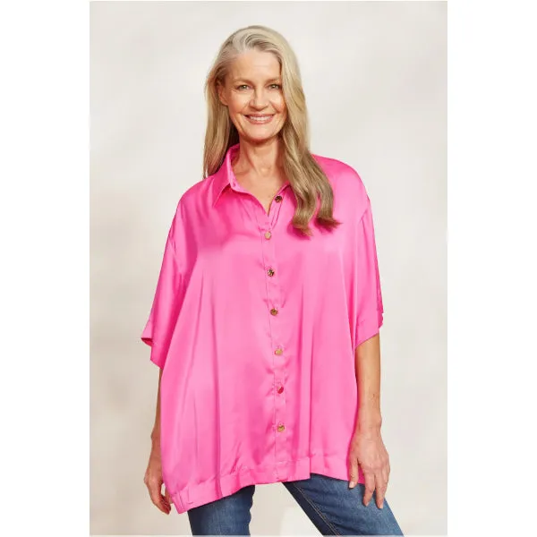 Luxe Relaxed Shirt - Pink