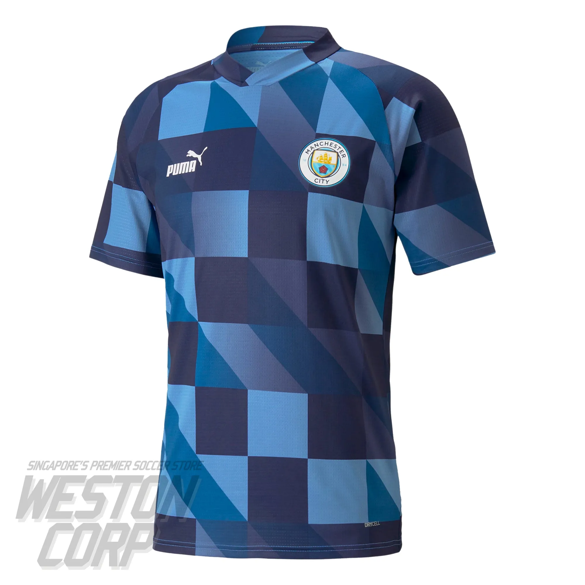 Manchester City Adult Pre-Match Jersey (Lake Blue/Navy)
